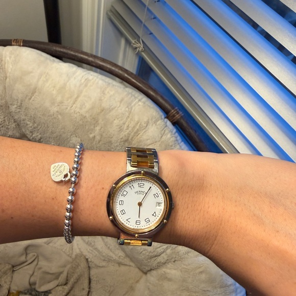 Hermes Clipper Watch, Stainless Steel, Gold Tone, Quartz main image 5